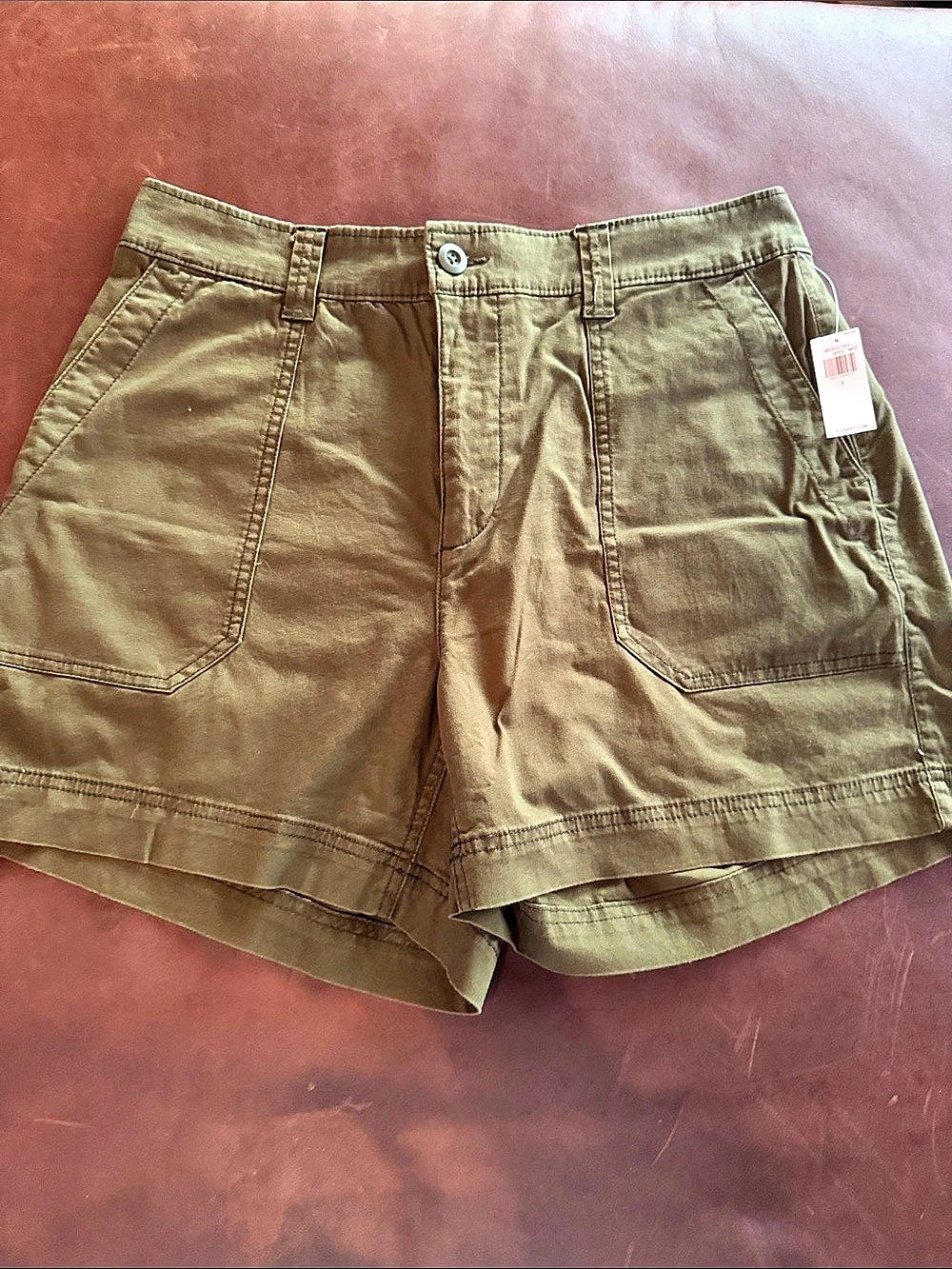Old Navy High-Rise OG Chino Shorts Green Large